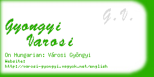 gyongyi varosi business card